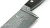 
                    damask steel chef's knife with beautifully grained blade