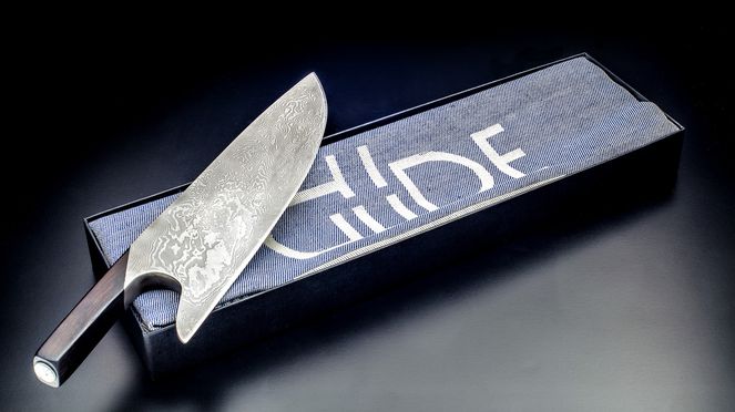 
                    Güde Damast the Knife mit Ebenholz-Griff