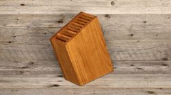 Oak/Walnut wood, knife block swiss wood