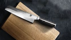 Stainless damask steel, Minamo Santoku Knife