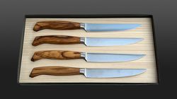 Olivenholz, Steak knife set Wok