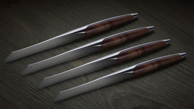 
                    Swiss knife couteau à steak set de 4 vue du design