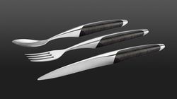 Steak knife, Table cutlery with spoon ash