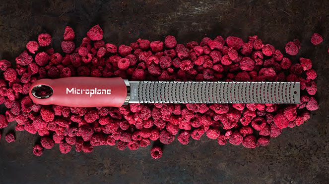 
                    Premium Classic Zester from Microplane® in pomegranate red