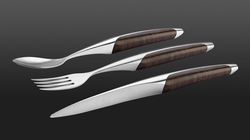 sknife swiss knife, Table cutlery with spoon walnut