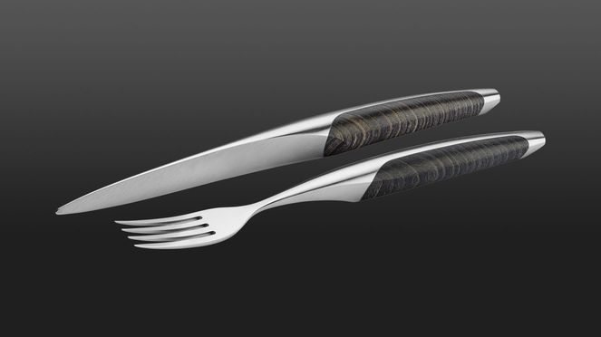 
                    Sknife cutlery set made by the knife manufactory sknife in Biel