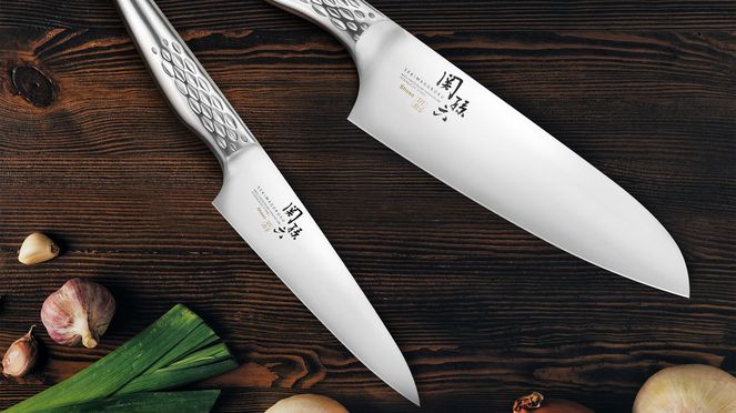 
                    Shoso knife set forged in stainless steel