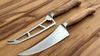 
                    With the Wok cheese knife set olive, you have the two most important cheese knives right at your fingertips