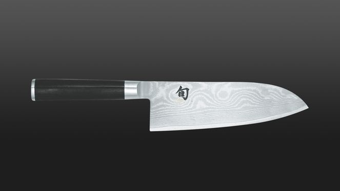 
                    The large Santoku allows an effortless working