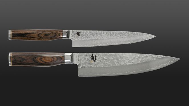 
                    Set coltelli da cuoco Tim Mälzer, con superficie martellata