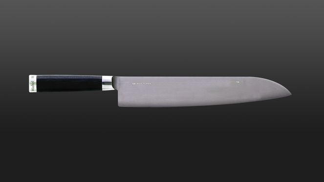 
                    Le grand Santoku Michel Bras avec sa fine couche de titan