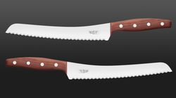 Windmühle kitchen knife plum wood, bread knife KB2 plum