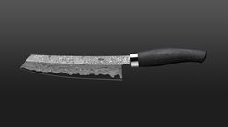 Couteau artisanal, couteau de cuisine damassé