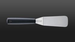 Stainless steel, cranked spatula