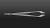 
                    fishbone tweezers made from brushed stainless steel