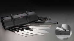 knife set, Knife bag Shun with knife sharpener