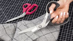Stainless steel, serrated scissors