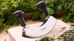 Stainless steel, Rocking knife 23 cm double-edged