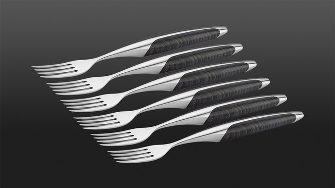 
                    Fork set 6-pieces made in the knife manufactory sknife in Biel