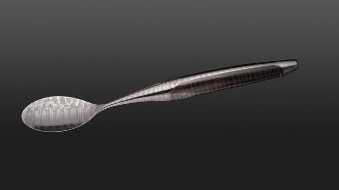 
                    Spoon damask made by sknife manufactory Biel