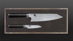 Stainless damask steel, Kiritsuke knife set